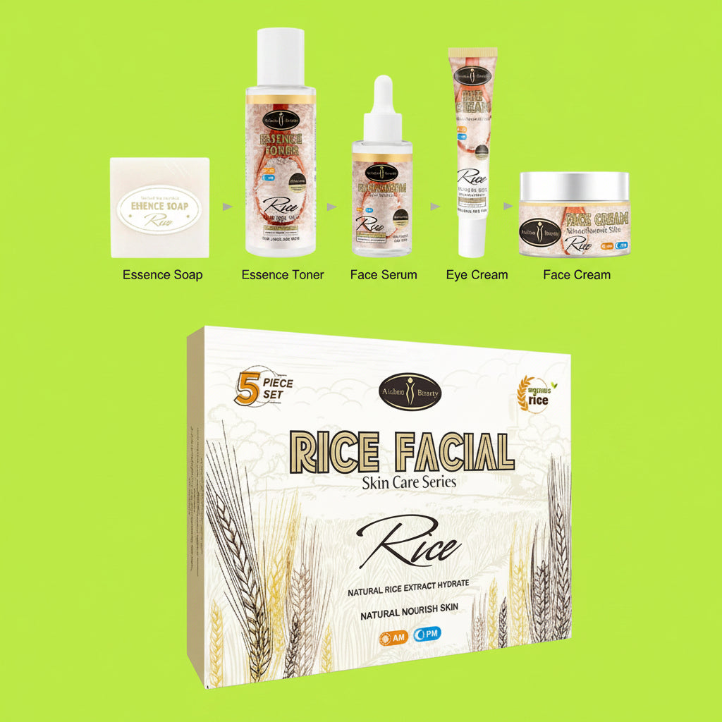Promo Set Facial Skincare De Arroz!!! 5 Piezas!!! Belleza Viral