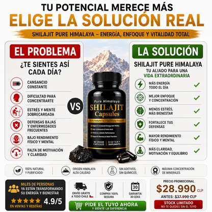 Shilajit Pure Himalaya!!! Contiene 60 Cápsulas!!!💪💪🔥