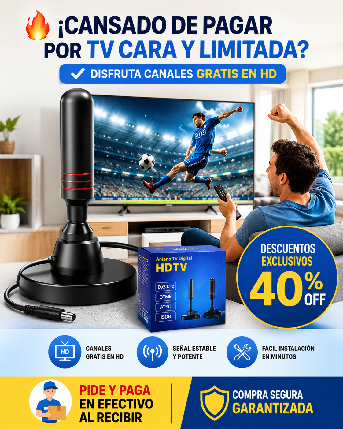 Antena TV Digital!!! Alta Definition 📺⚽⚽⚽
