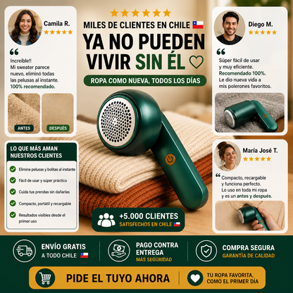 Quitapelusa Eléctrico Portátil con Recarga USB!!! Viral TikTok/ Instagram