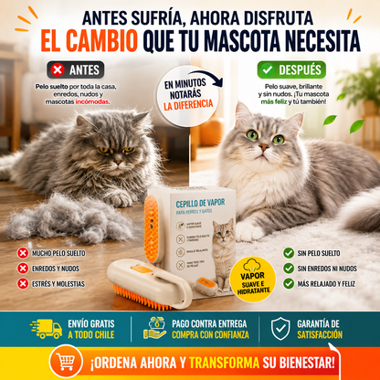Cepillo para Mascotas a Vapor Recargable!!! Viral en TikTok