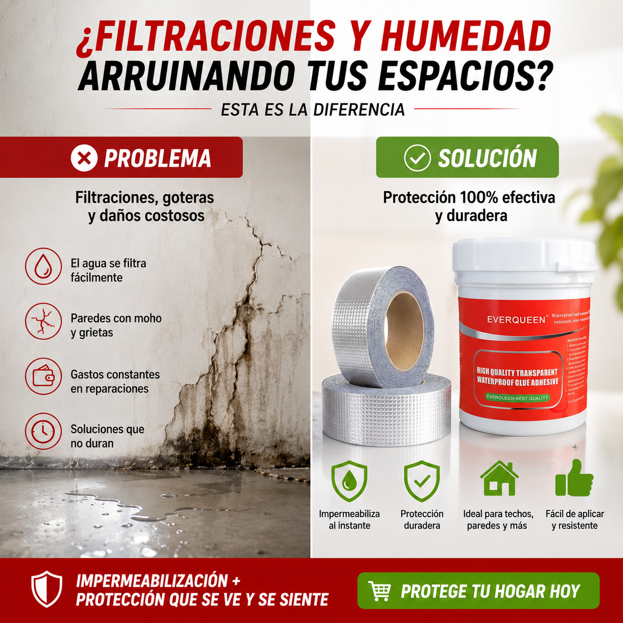 KIT Sellador!!! +2 Cintas IMPERMEABILIZANTES!!! 300Gr