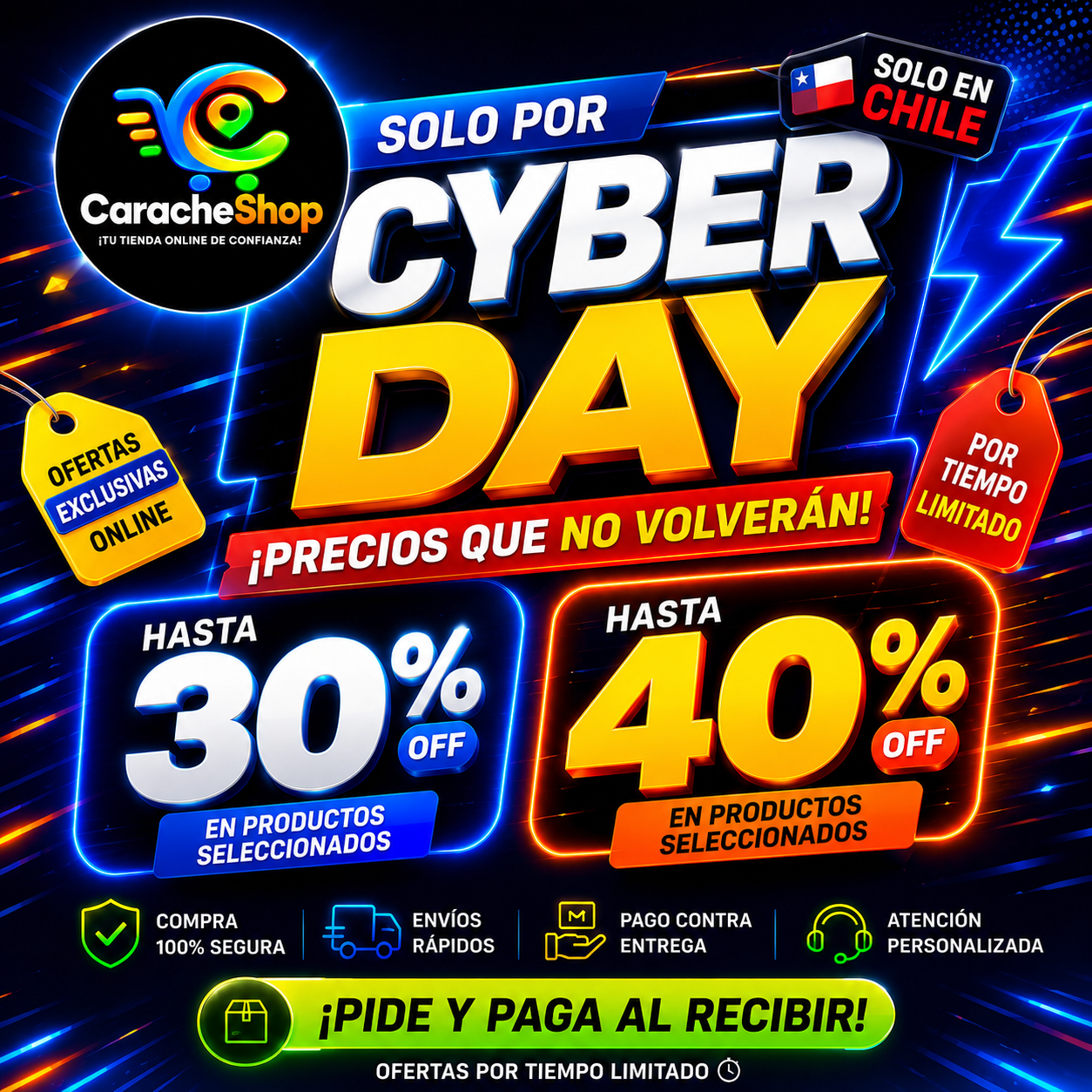 🔥 ¡CYBER DAY CARACHESHOP! 🔥