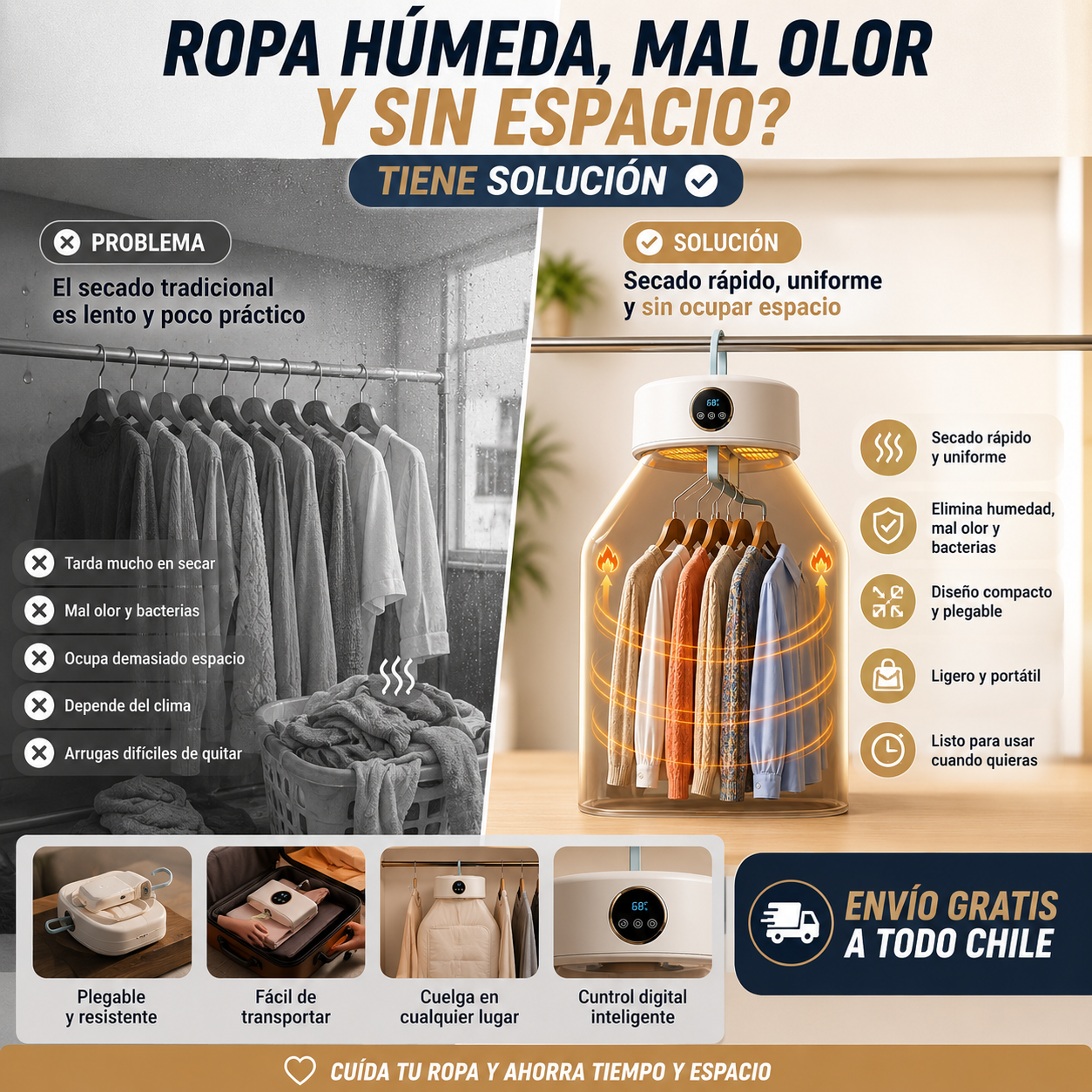 Secador de Ropa Portátil!!! Viral en TikTok/ Instagram