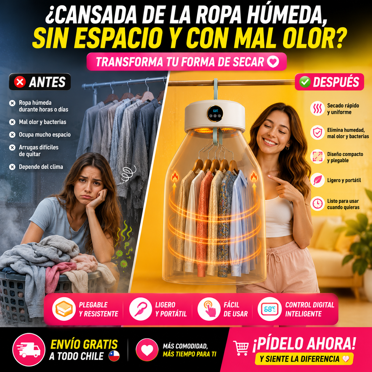 Secador de Ropa Portátil!!! Viral en TikTok/ Instagram