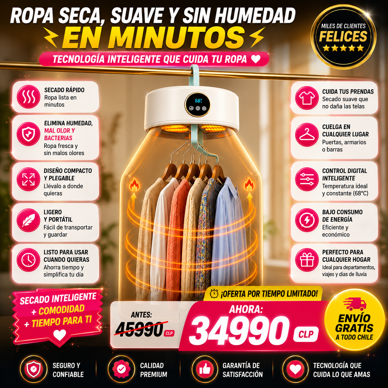 Secador de Ropa Portátil!!! Viral en TikTok/ Instagram