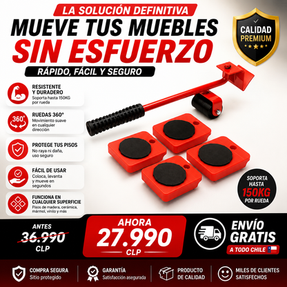 Movedor de Objetos Pesados 360°!!! Viral en TikTok/ Instagram