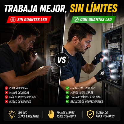 Guantes LED!!! Promo Par de Guantes Linterna