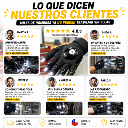 Guantes LED!!! Promo Par de Guantes Linterna