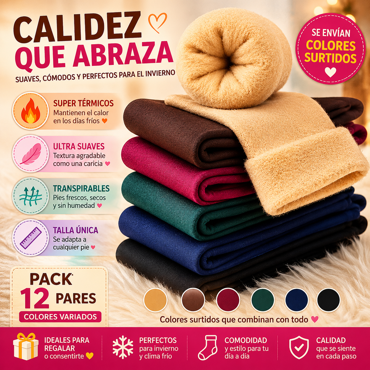Promo Pack 12 Calcetines Térmicos!!!