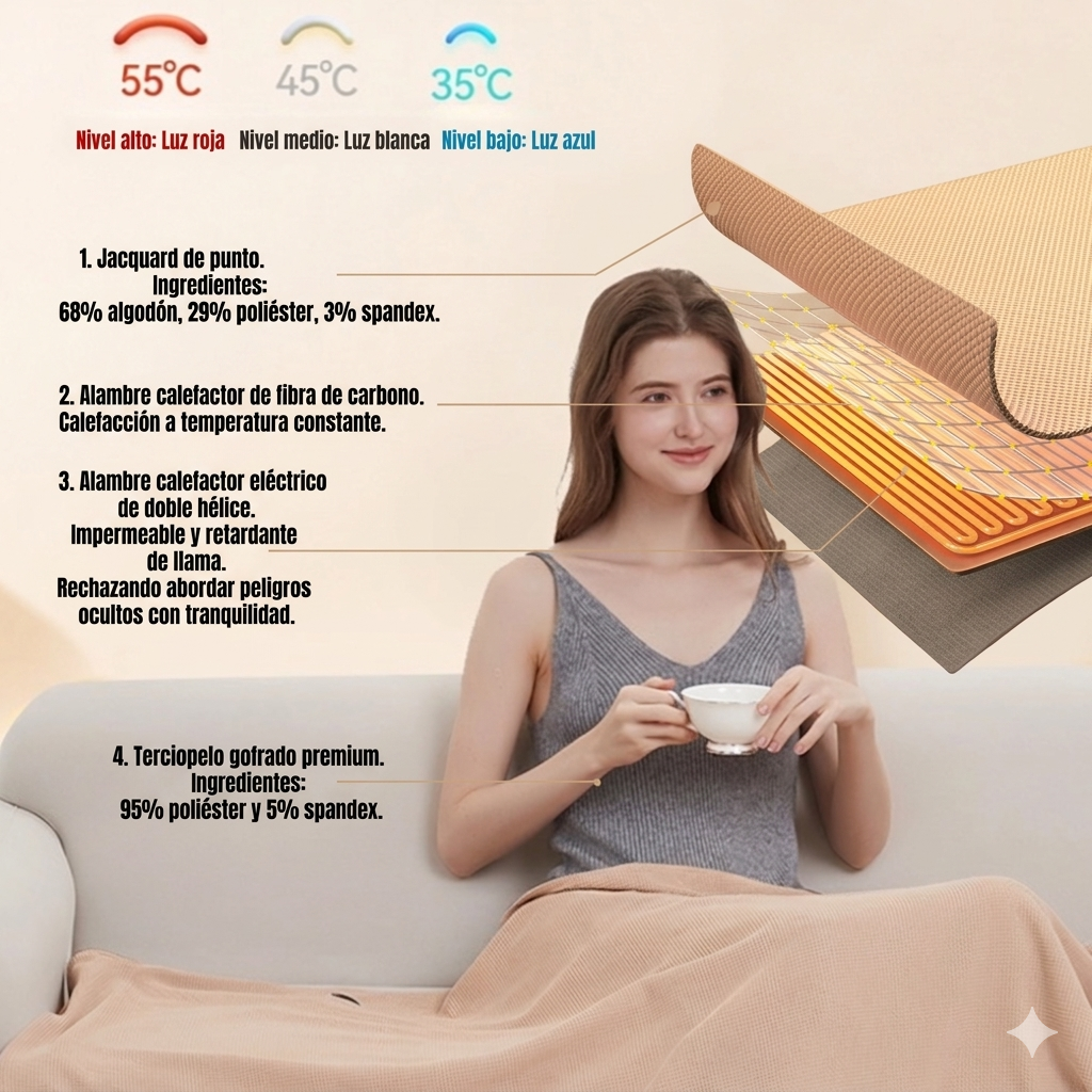 Manta Calefactora Eléctrica con Carga USB!!!